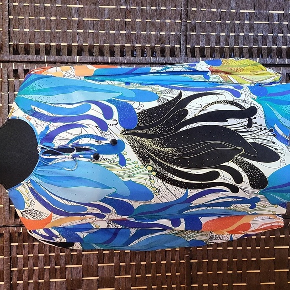 Kobi Halperin Silk Blouse in Blue and Black - Picture 6 of 6